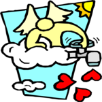 Angel Dropping Hearts 1