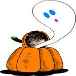 Ghost in Pumpkin 1 Clip Art