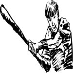 Baseball - Batter 02 Clip Art