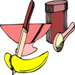 Banana Split Ingredients Clip Art