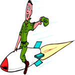 Riding Missile Clip Art