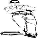 Man Leaning 2 (2) Clip Art