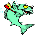 Fish Bathing Clip Art