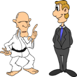 Businessman Getting Advice Clip Art