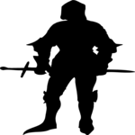 Knight - Silhouette 03 Clip Art