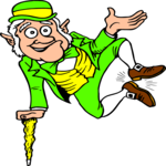 Leprechaun Jumping Clip Art