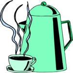 Coffee Pot & Cup