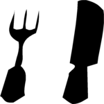 Fork & Knife 1 Clip Art