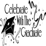 Celebrate with Grad Title Clip Art