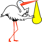 Stork 01 Clip Art