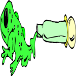 Frog & Test Tube Clip Art