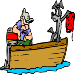 Boating - Out of Gas Clip Art