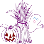 Pumpkin & Ghost 3 Clip Art