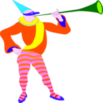 Clown Playing Trumpet 1