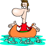 Kayaking - No Paddle Clip Art