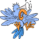 Bird - Scared 2 Clip Art