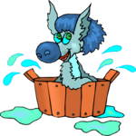 Horse Bathing Clip Art