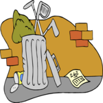 Golf Clubs in Trash