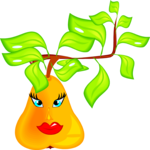 Pear - Happy Clip Art