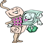 Cellular Phone & Computer Clip Art