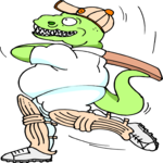 Baseball - Dinosaur 3 Clip Art