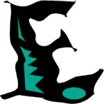 Crumpled E Clip Art