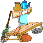 Cat Sleeping in Kitchen