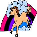 Unicorn & Rainbow Clip Art