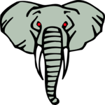 Elephant - Head 2 Clip Art