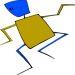 Shapeman Skipping Clip Art