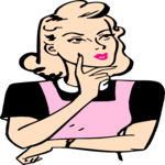 Woman Thinking 2 Clip Art