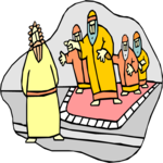 Jesus & Caiaphas Clip Art