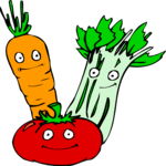 Veggies Smirking Clip Art