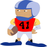 Football Player 43 Clip Art