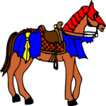 Horse - Decorated 1 Clip Art