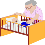 Grandmother & Baby Clip Art