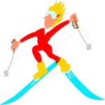 Skier 06 Clip Art