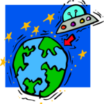 Space Ship Landing on Earth