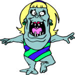 Creature in Swimsuit Clip Art