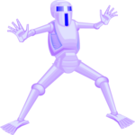 Robot - Scared Clip Art