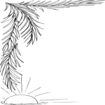 Palm Leaves & Sunset Frame