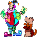 Clown with Dog