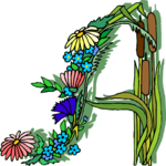 Flowery A 1 Clip Art