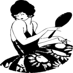 People, Woman Looking in Mirror 2