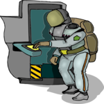 Entering Airlock Clip Art