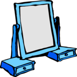 Dresser Mirror Offbeat Clip Art