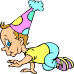 Birthday Boy Crawling Clip Art