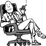 Businessman Smoking 2 Clip Art