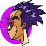 Punk Rocker - Purple Hair 1 Clip Art