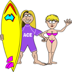 Surfers 1 Clip Art